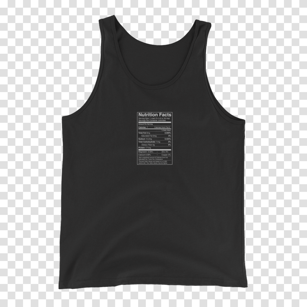 Load Nutrition Facts Tank Top Modified World, Apparel, Vest, Undershirt Transparent Png