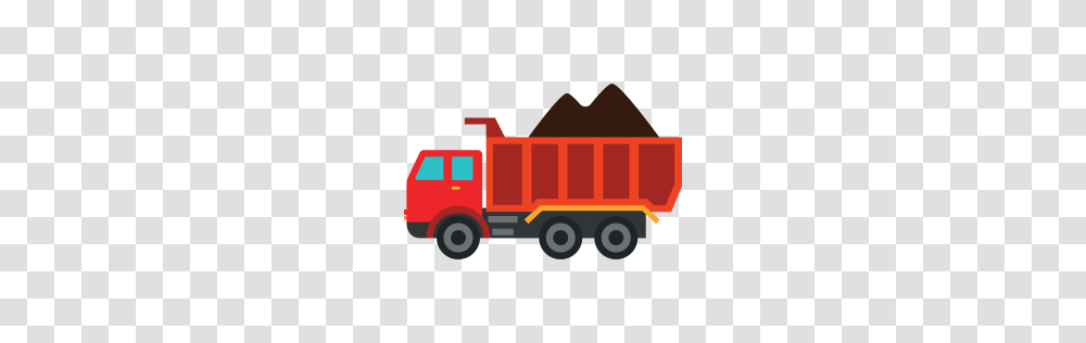 Loaded Dump Truck Icon Myiconfinder, Fire Truck, Vehicle, Transportation, Toy Transparent Png