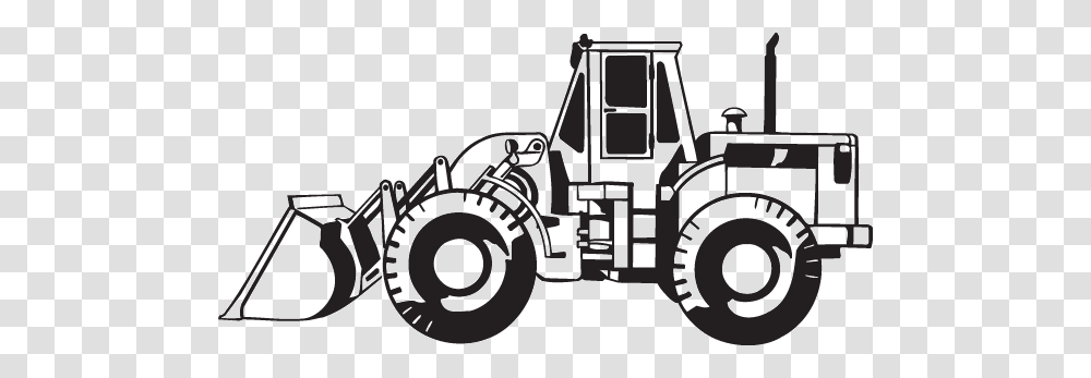 Loader Decal, Tractor, Vehicle, Transportation, Bulldozer Transparent Png