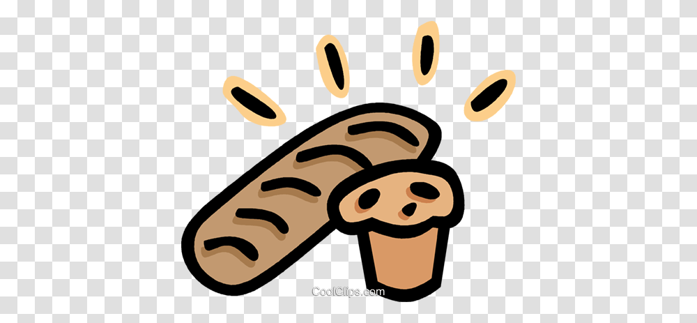 Loaf Of Bread And Muffin Royalty Free Vector Clip Art Illustration, Food, Cream, Dessert, Creme Transparent Png