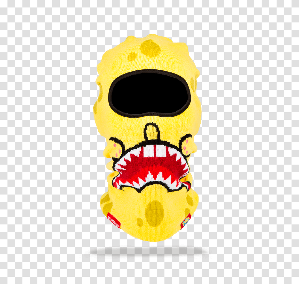 Lobo Negro Sprayground Spongebob Shark Mouth Ski Mask, Label, Peeps, Pac Man Transparent Png