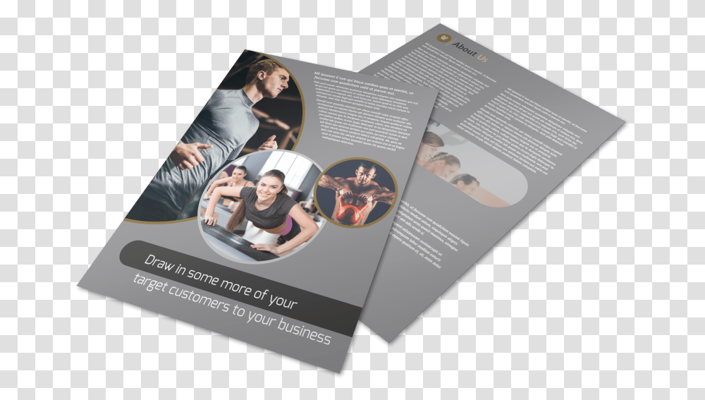 Local Health Club Flyer Template Preview Flyer, Poster, Advertisement, Paper, Brochure Transparent Png