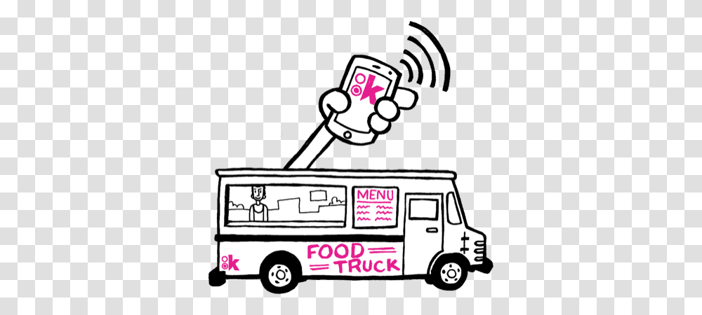 Locate Food Trucks With Klickle, Transportation, Vehicle, Van, Bus Transparent Png