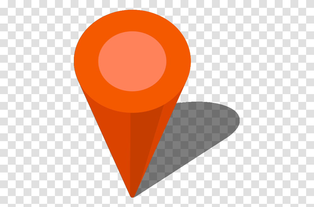 Location Clipart Orange Location Map Icon Vector, Cone Transparent Png