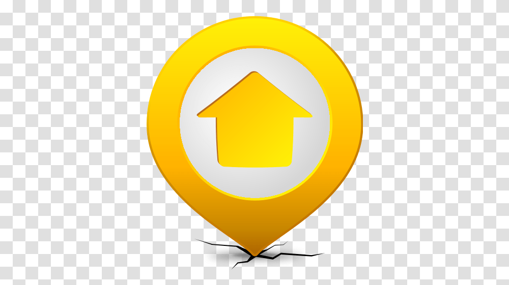 Location Map Pin Home Yellow Svgvectorpublic Domain Circle, Symbol, Sign, Gold, Trophy Transparent Png