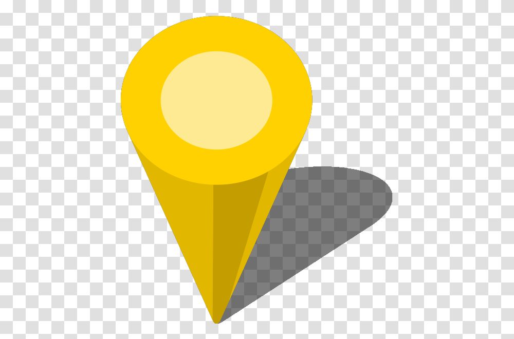 Location Map Pin Yellow7 Pin Yellow, Cone, Light, Plectrum Transparent Png
