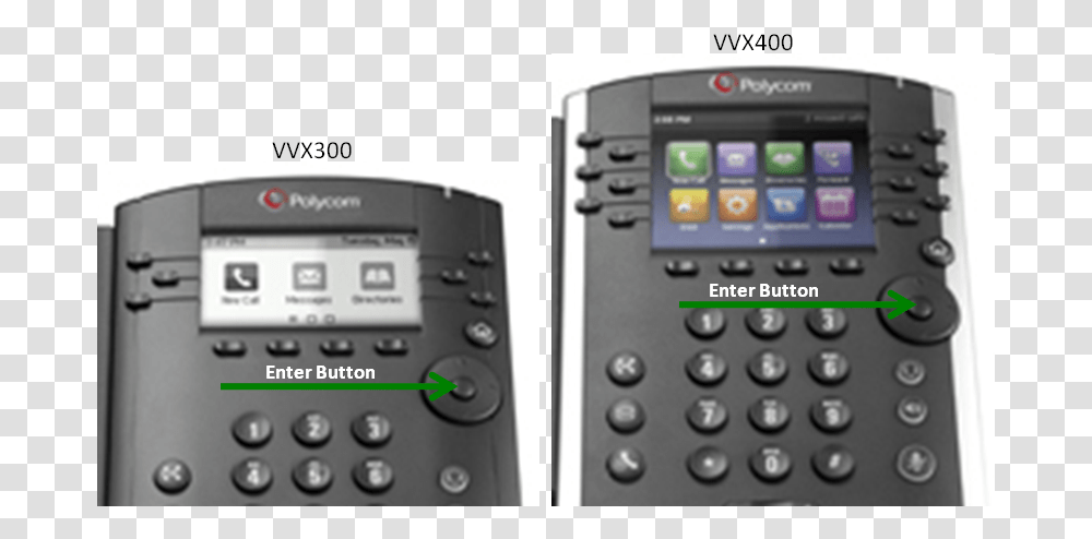 Location Of Enter Button Polycom Vvx, Electronics, Remote Control, Calculator, Mobile Phone Transparent Png