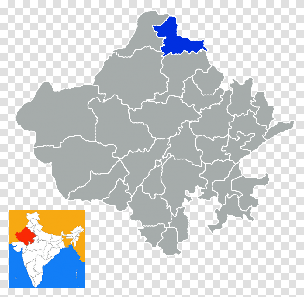 Location Of Hanumangarh District In Rajasthan Jaipur In Rajasthan Map, Diagram, Atlas, Plot Transparent Png