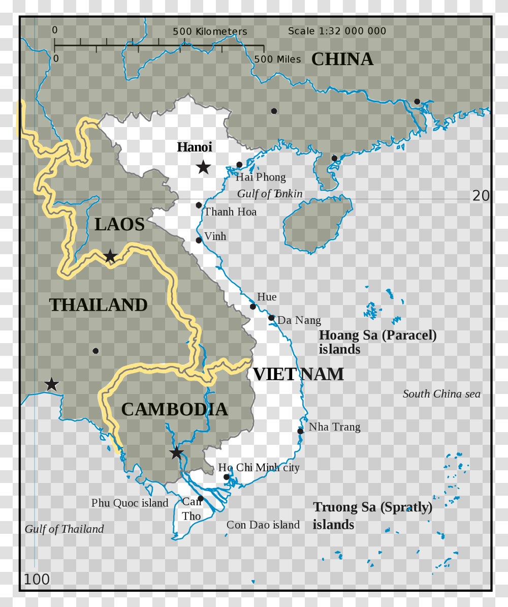 Location Of Indochina Peninsula, Vegetation, Plant, Plot, Map Transparent Png