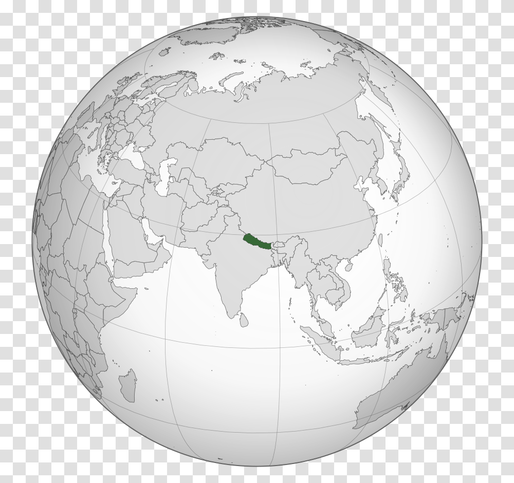 Location Of Nepal Siberian Crane Migration Map, Outer Space, Astronomy, Universe, Planet Transparent Png