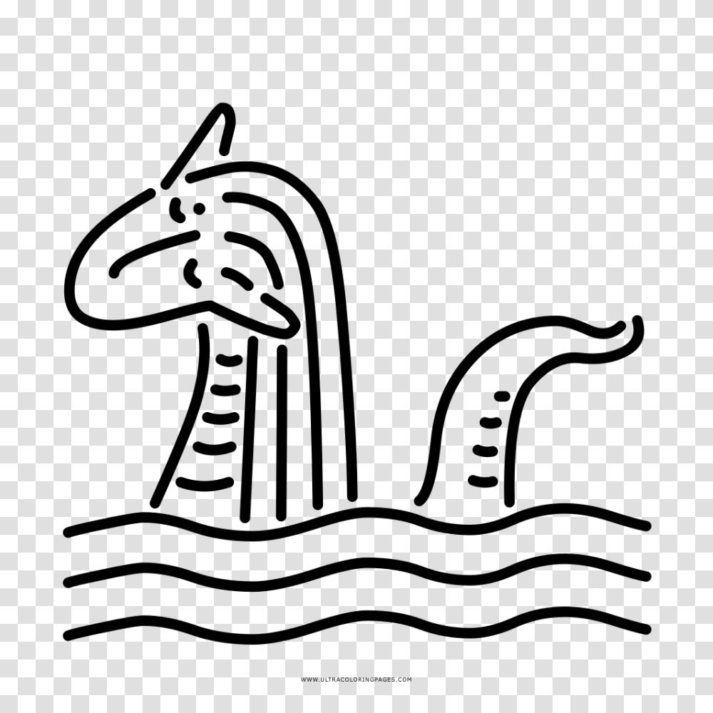 Loch Ness Monster Coloring, Gray, World Of Warcraft Transparent Png