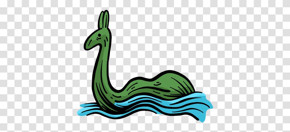 Loch Ness Monster Nessie Water Flat Illustration, Dragon, Bird, Animal, Snake Transparent Png