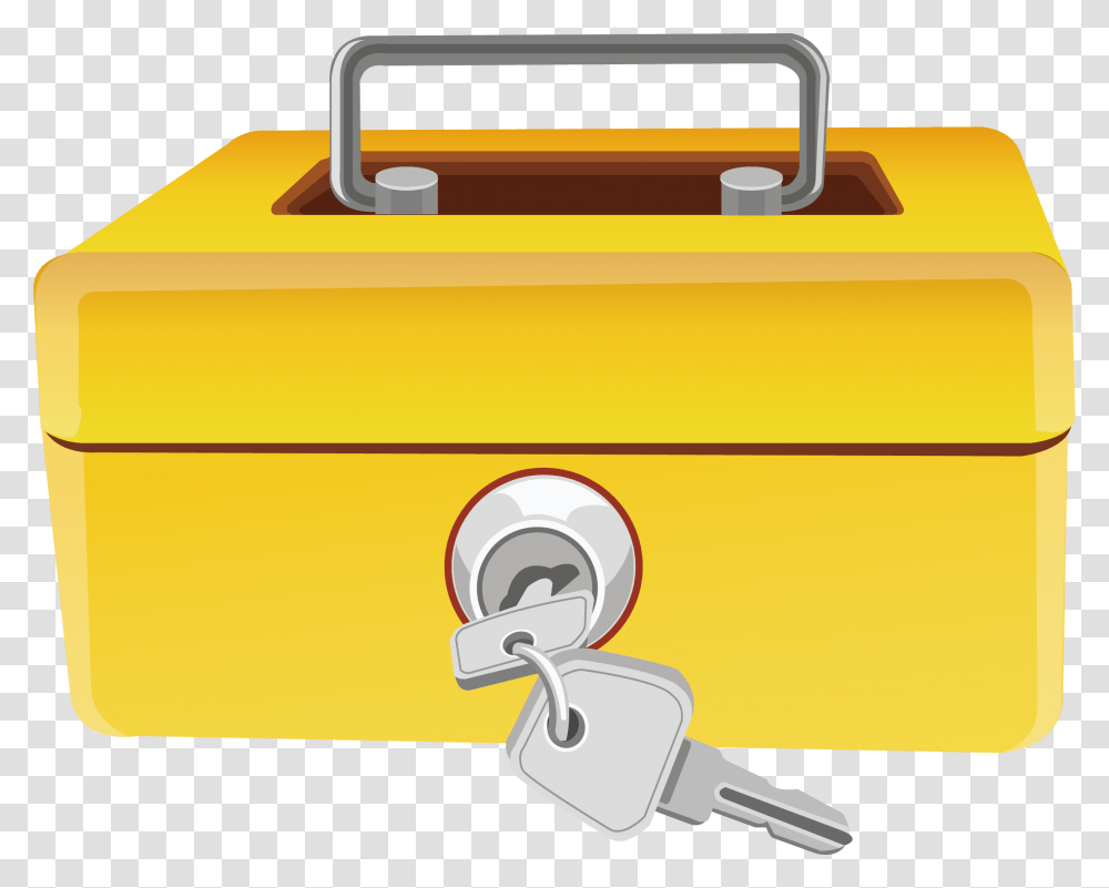 Lock Box Money Ico, Luggage, First Aid, Suitcase, Key Transparent Png