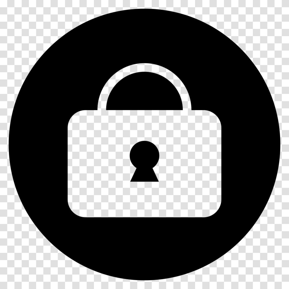 Lock Padlock Icon Unlocked In Circle, Security Transparent Png