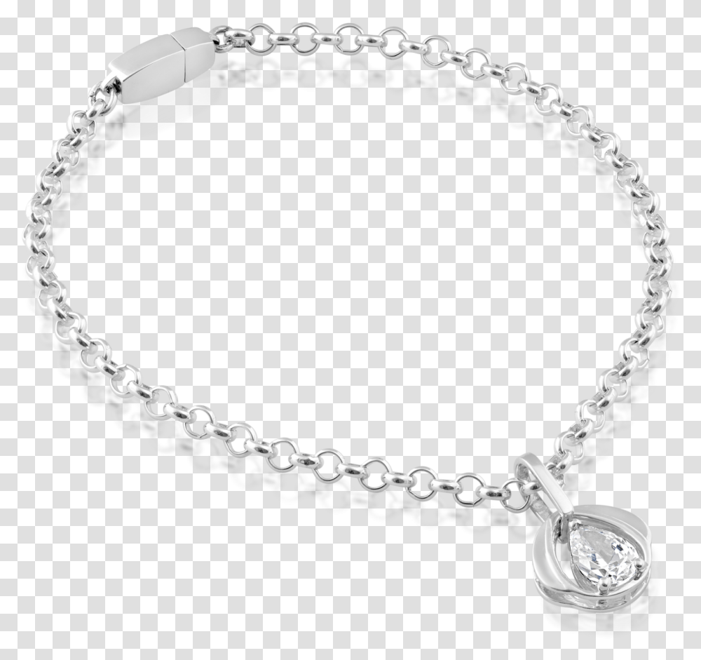 Locking Sterling Silver Chain Bracelet With Sparkling Bracelet, Jewelry, Accessories, Accessory Transparent Png
