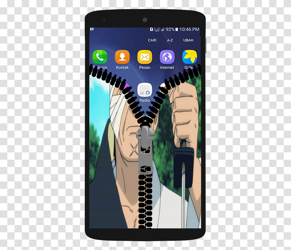 Lockscreen Android Naruto Zipper, Statue, Hand, Poster Transparent Png