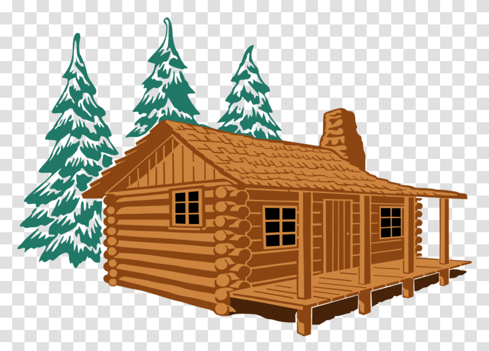 Log Cabin House Cottage Rustic Cartoon, Housing, Building, Outdoors Transparent Png