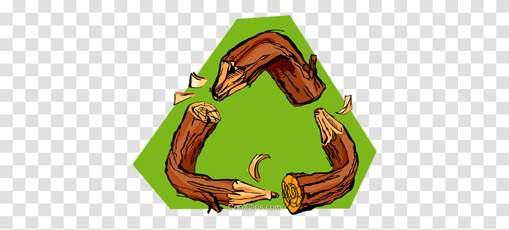 Log Recycling Symbol Royalty Free Vector Clip Art Illustration, Wood, Plant, Animal, Mammal Transparent Png