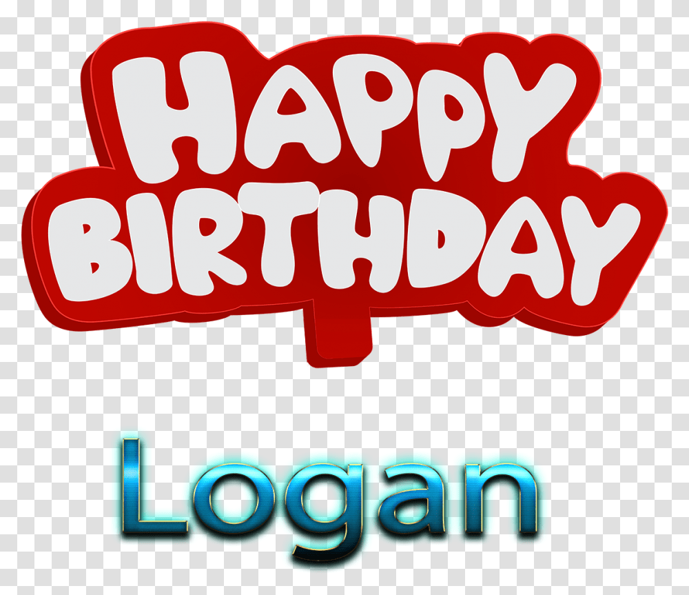 Logan Happy Birthday Vector Cake Name William Logo, Text, Alphabet, Word, Label Transparent Png