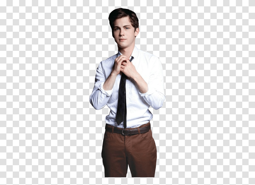 Logan Lerman 7 Image Red Queen Maven And Cal, Clothing, Apparel, Shirt, Tie Transparent Png