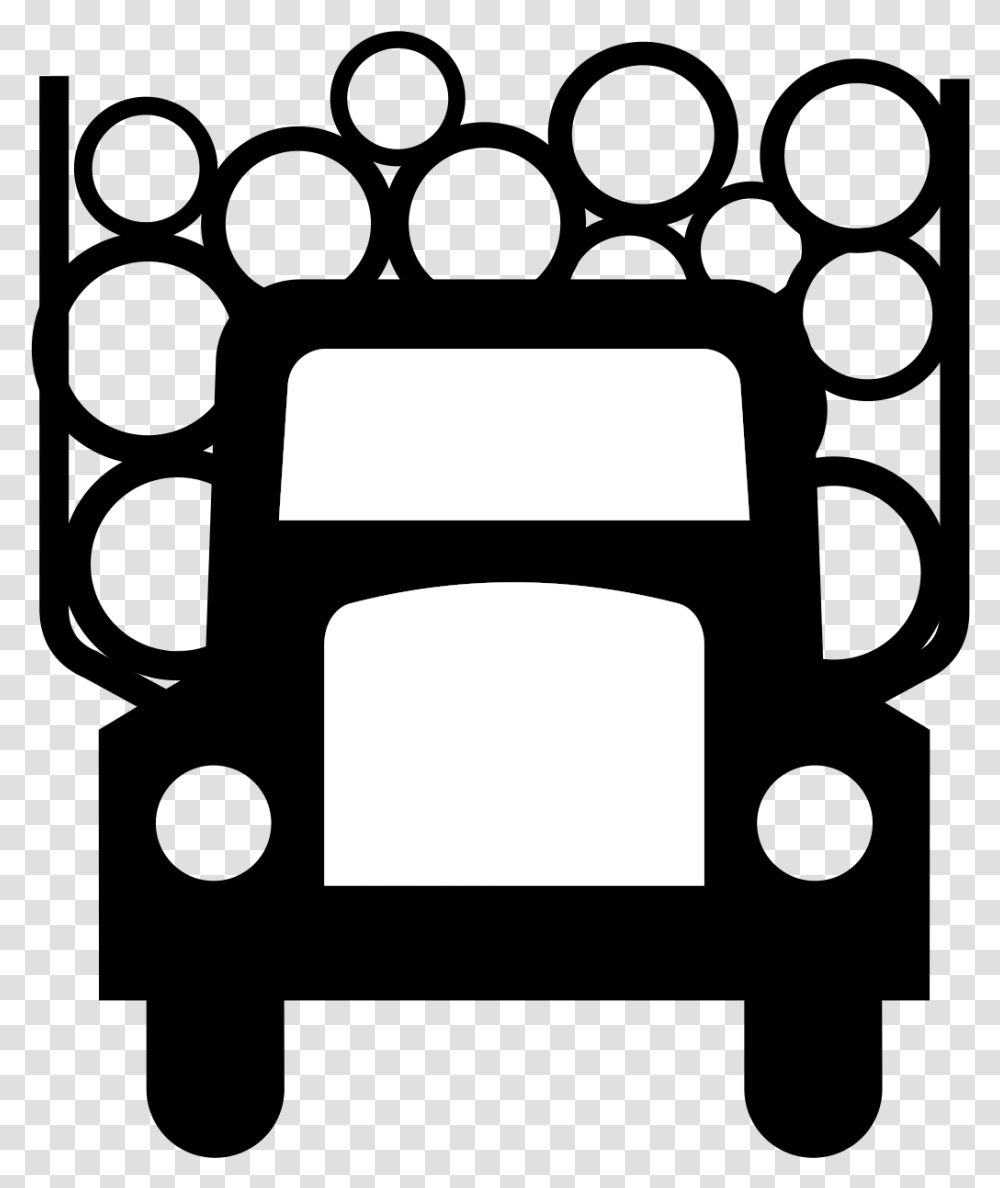 Logging Truck Symbol Or Sign Clip Arts Log Truck Clip Art, Stencil, Silhouette, Paper, Gray Transparent Png