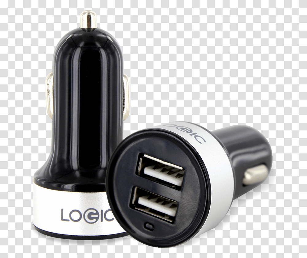 Logic Dual Usb Car Charger Car Mobile Charger, Adapter, Lock, Plug, Headphones Transparent Png