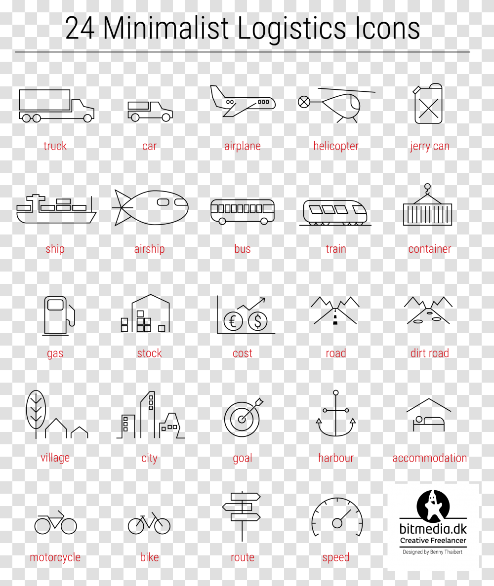 Logistics Icons Example On Usage Office Icons Minimalist, Plot, Number Transparent Png