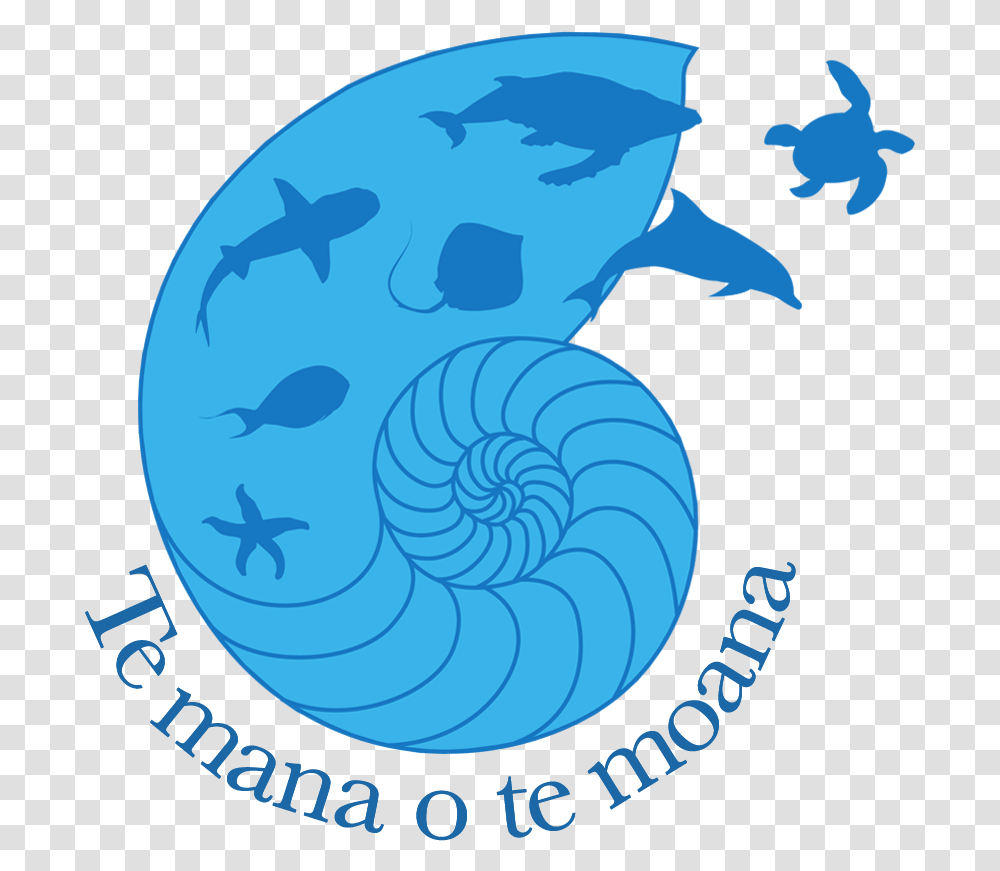 Logo 2018 Bleu Dessous Te Mana O Te Moana, Animal, Spiral, Sea Life, Coil Transparent Png