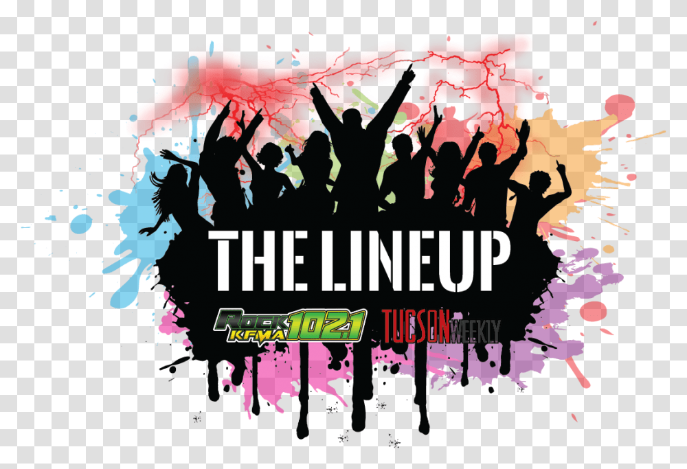 Logo 2c 20the 20lineup Party Crowd, Person, Advertisement, Poster, Flyer Transparent Png