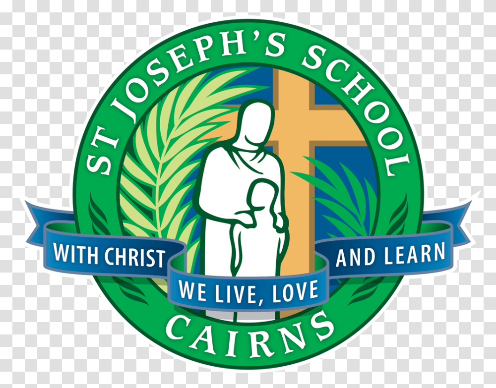 Logo And Motto St Joseph School Cairns, Symbol, Trademark, Badge, Building Transparent Png