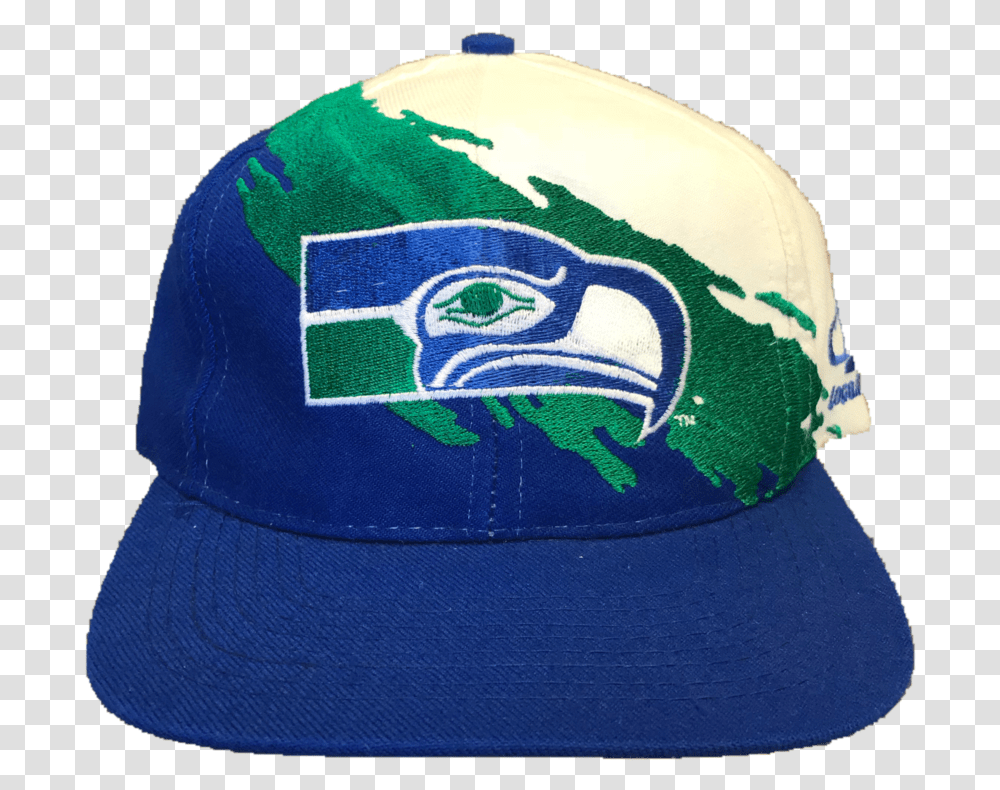 Logo Athletic Splash Vintage Seattle Seahawks Snapback Seattle Seahawks, Clothing, Apparel, Baseball Cap, Hat Transparent Png