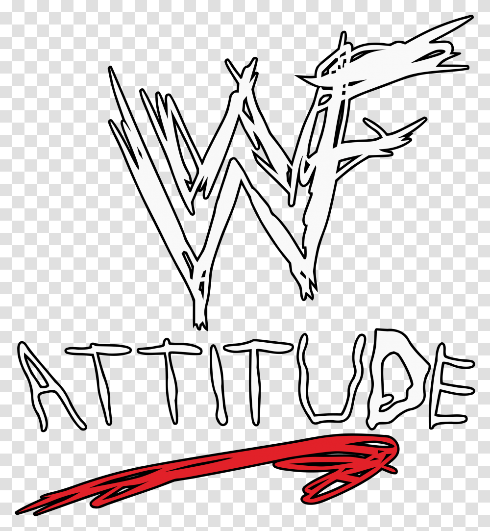 Logo Attitude Wwf Logo Wrestling, Label, Stencil, Handwriting Transparent Png