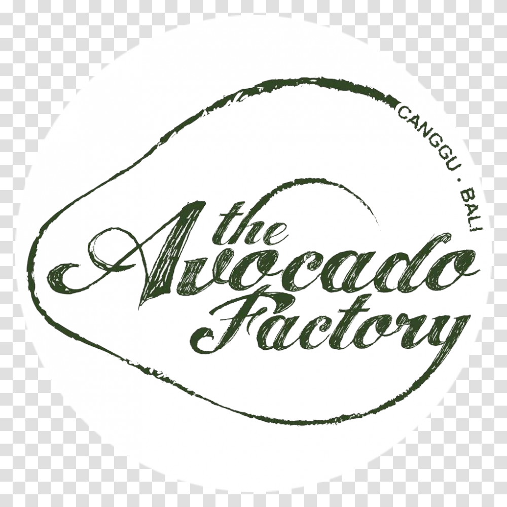 Logo Avo Cir Avocado Factory Bali, Calligraphy, Handwriting, Label Transparent Png