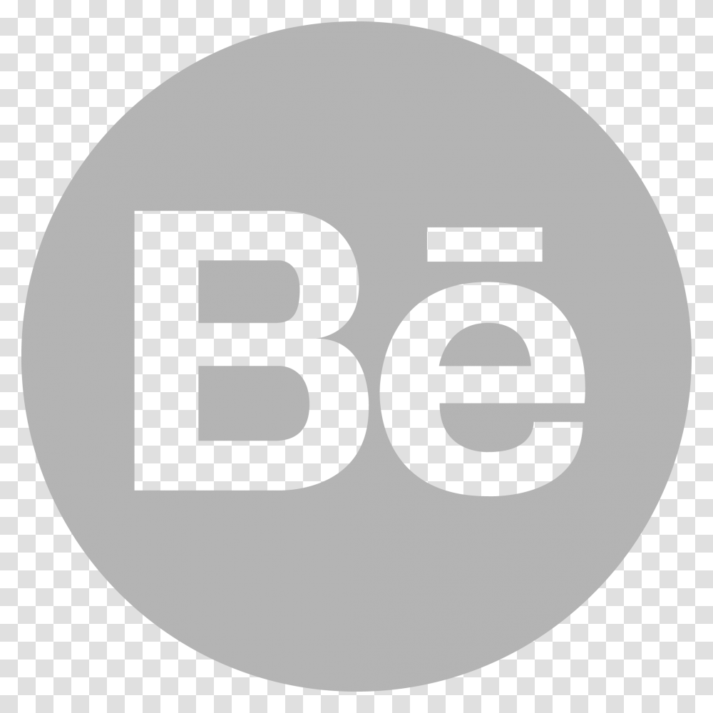 Logo Behance, Gray, White, Texture Transparent Png