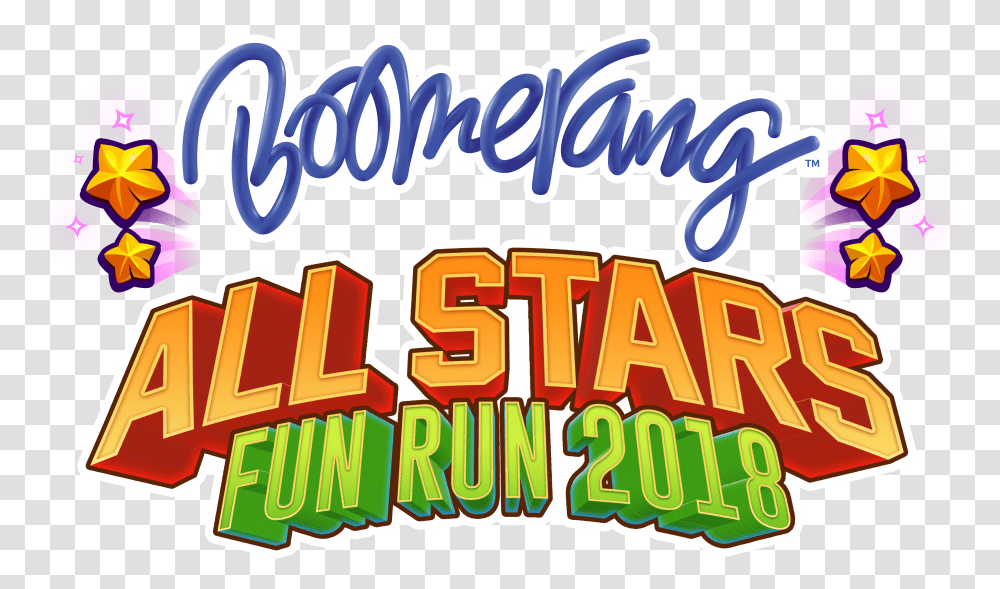 Logo Boomerang All Stars Fun Run Boomerang Tv, Text, Meal, Food, Word Transparent Png