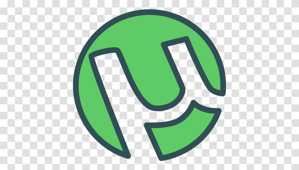 Logo Brand Social Network Utorrent Icon Utorrent Logo, Symbol, Recycling Symbol, Number, Text Transparent Png