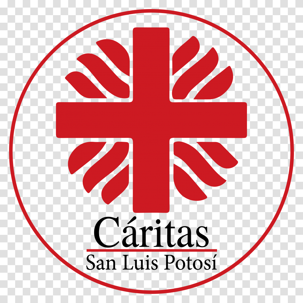 Logo Caritas Slp Ong En Honduras, Trademark, First Aid, Label Transparent Png