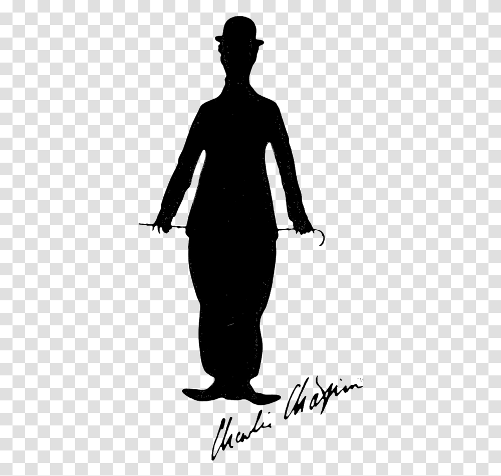 Logo Charlie Chaplin, Silhouette, Sleeve, Apparel Transparent Png