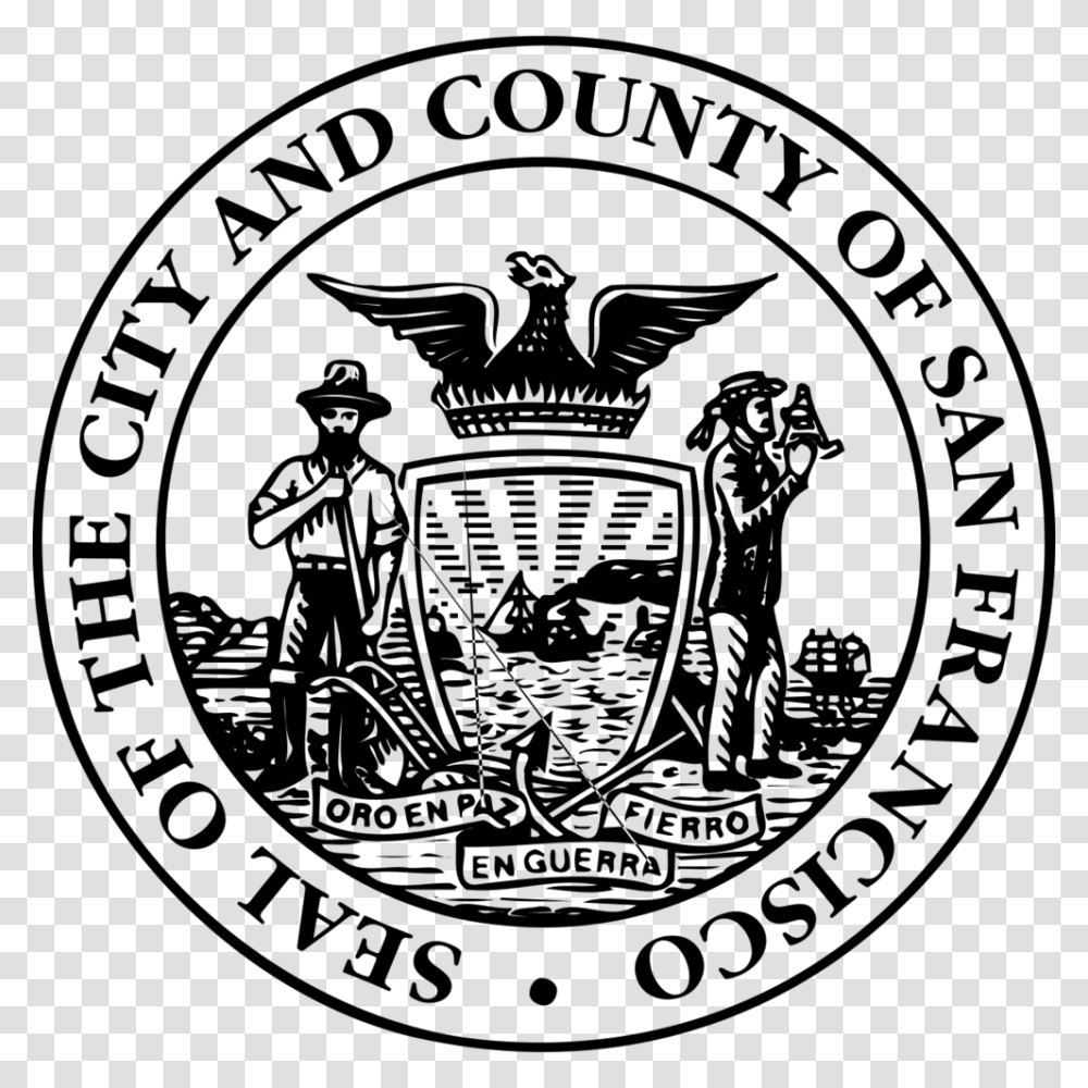 Logo City County Sf San Francisco City Seal, Gray Transparent Png