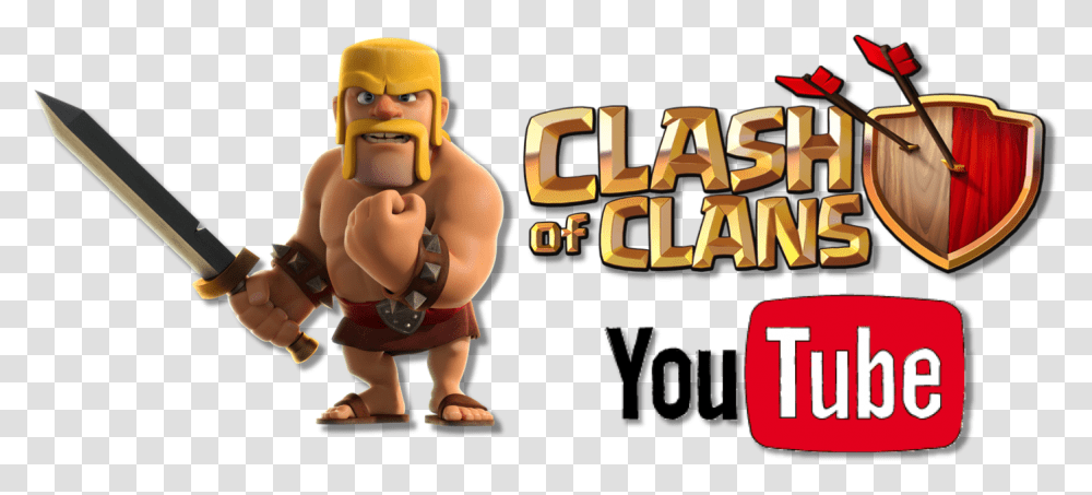 Logo Clash Of Clans 6 Image Clash Of Clans Logo, Person, Human, Toy, Text Transparent Png