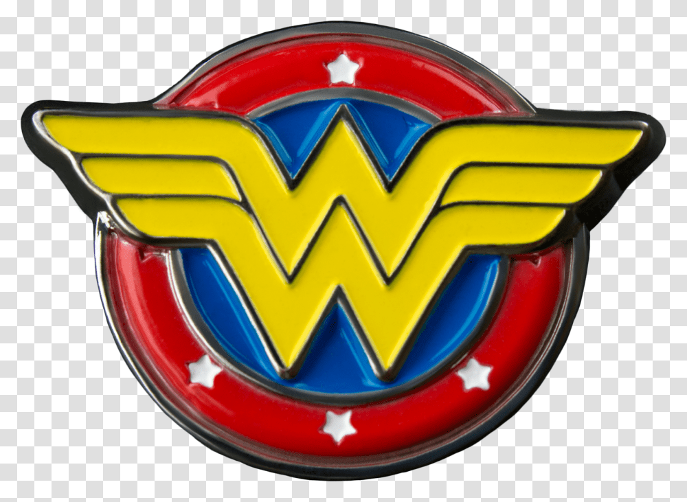 Logo Colour Enamel Lapel Pin Wonder Woman Logo Lapel Pin, Trademark, Badge, Emblem Transparent Png