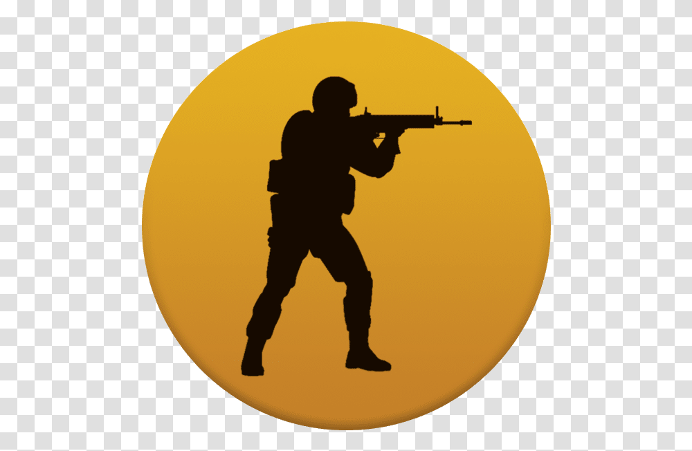 Logo Counter Strike Global Offensive Logo, Person, Human, Gun, Weapon Transparent Png