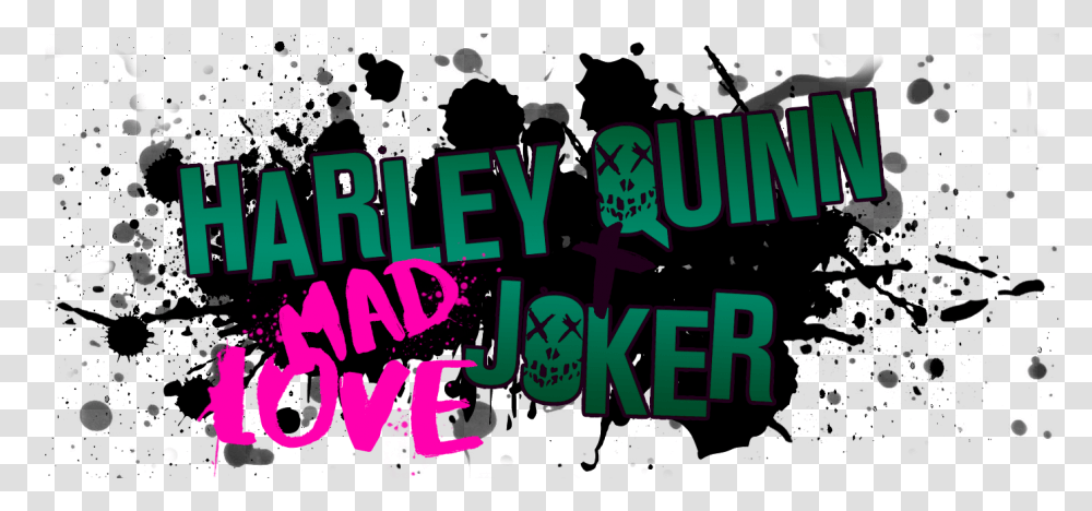 Logo De Harley Quinn Poster, Text, Alphabet, Art, Graphics Transparent Png