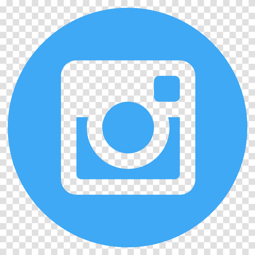 Logo De Instagram Azul Instagram Logo Circle, Symbol, Trademark, Text, Label Transparent Png