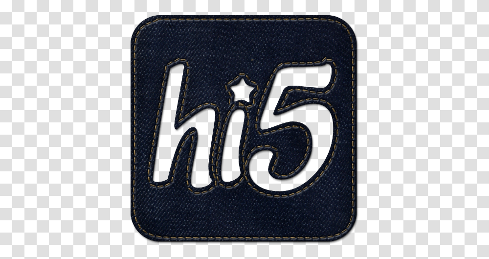 Logo Denim Square Jean Social Hi Icon Icon, Alphabet, Number Transparent Png