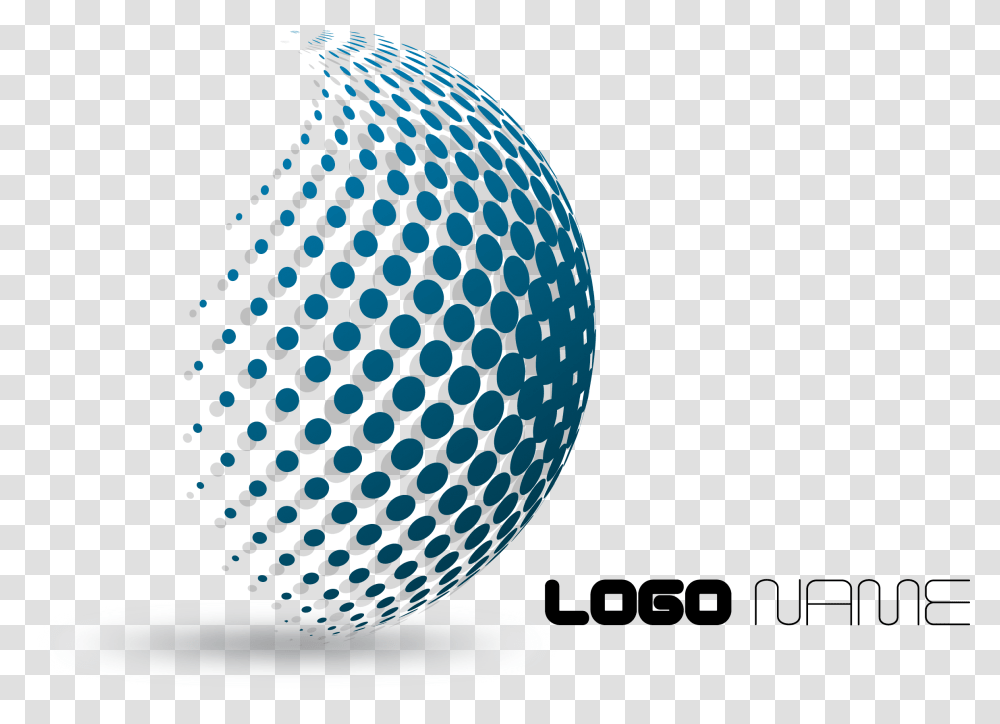 Logo Design 3d Logos Blue Shere Dots White Background 3d, Sphere, Lamp, Building, Architecture Transparent Png