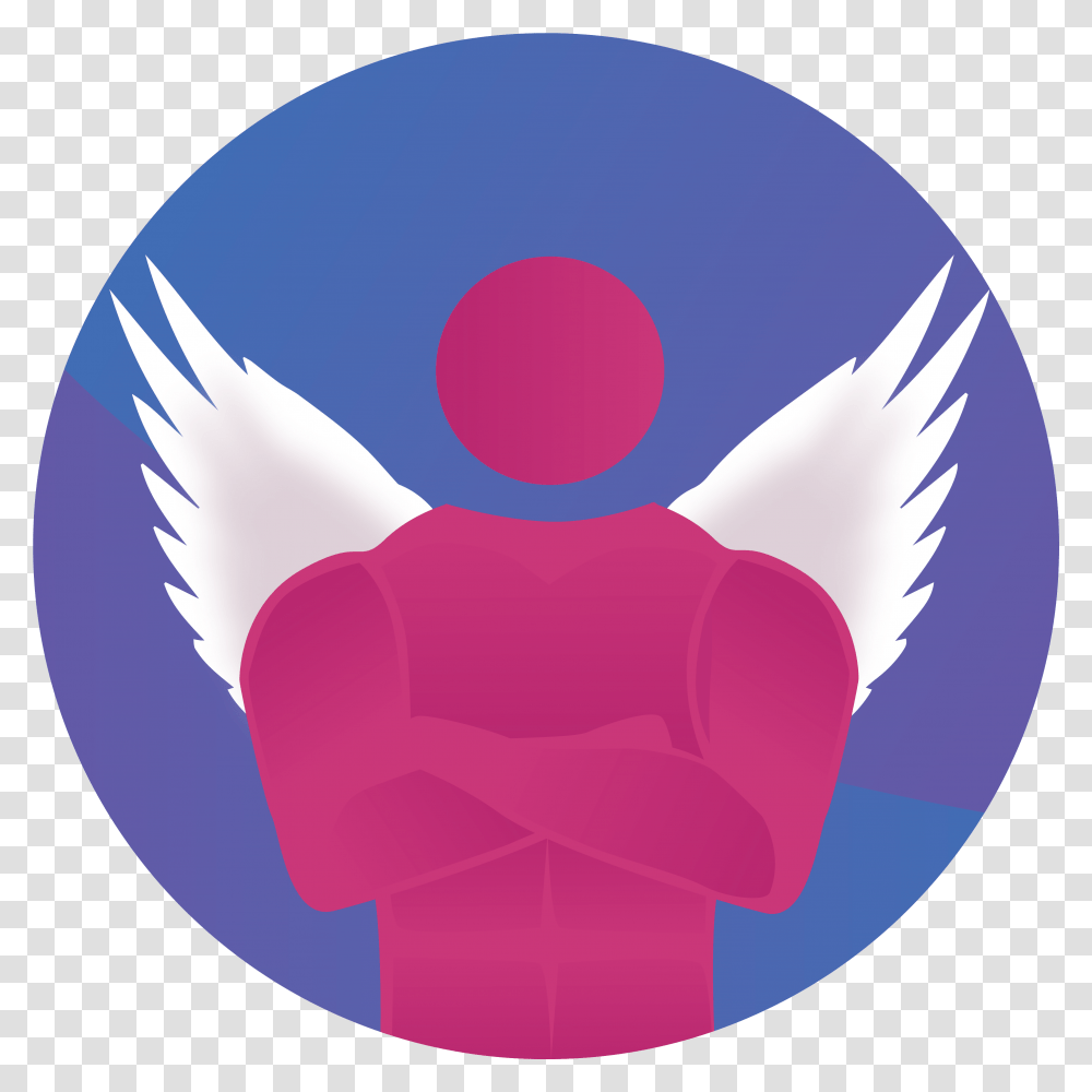 Logo Design For A Bouncer Outline With Angel, Balloon, Art, Archangel, Cupid Transparent Png