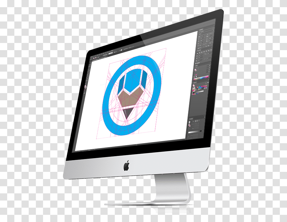 Logo Design On Imac Web Design, Computer, Electronics, Monitor, Screen Transparent Png