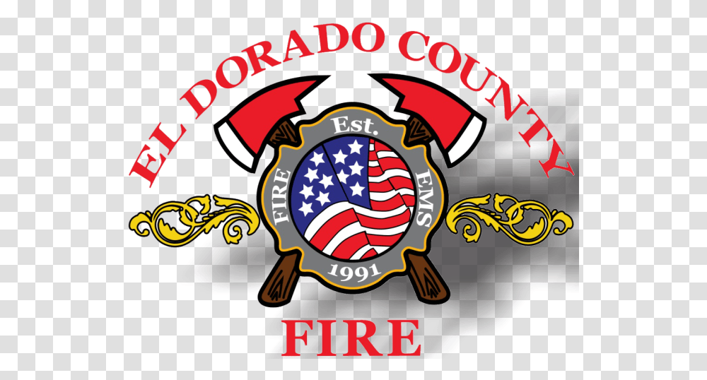 Logo Ei Dorado County Fire District Illustration, Symbol, Trademark, Badge, Emblem Transparent Png