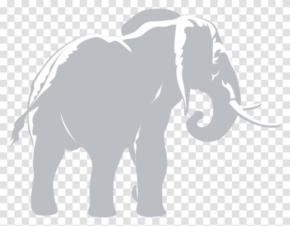Logo Elephant Silhouette Black And White, Wildlife, Mammal, Animal Transparent Png